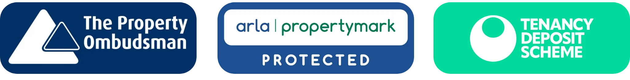 The Property Ombudsman, ARLA Propertymark Protected and Tenancy Deposit Scheme